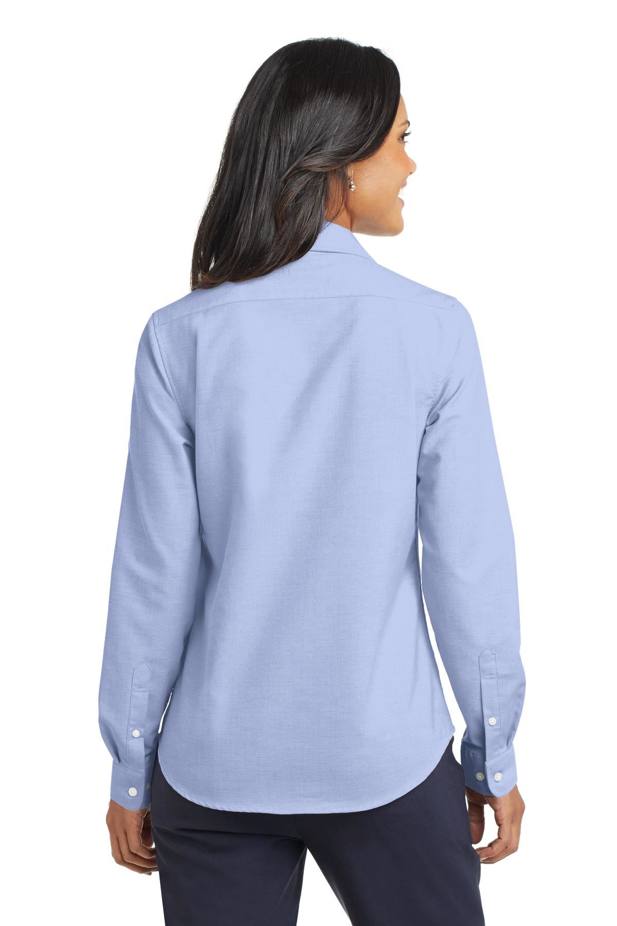 Port Authority Womens Long Sleeve SuperPro Oxford Dress Shirt L658 - Picture 11 of 15