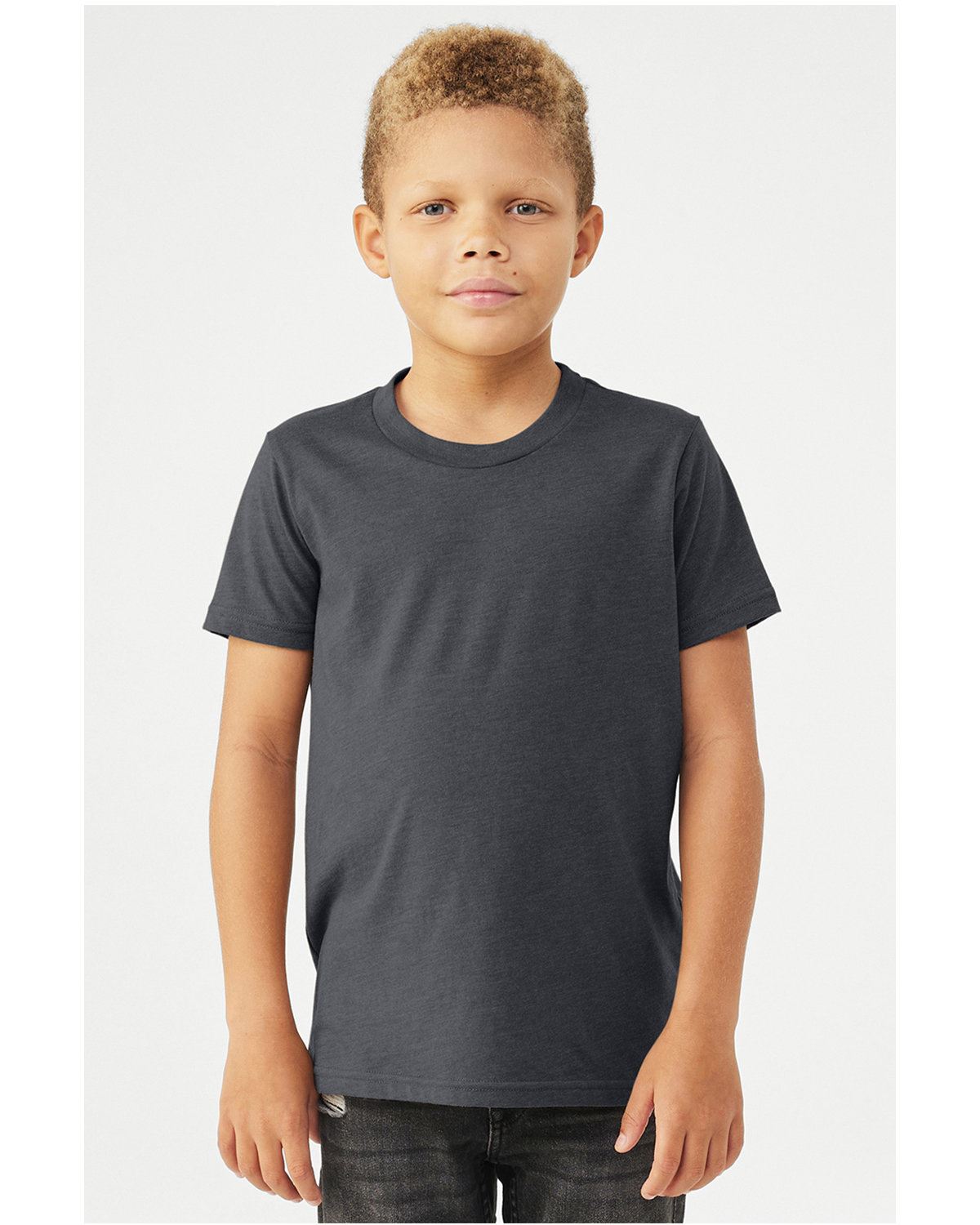 Bella + Canvas Youth Short Sleeve Basic Plain CVC Jersey T-Shirt 3001YCV - Picture 12 of 37