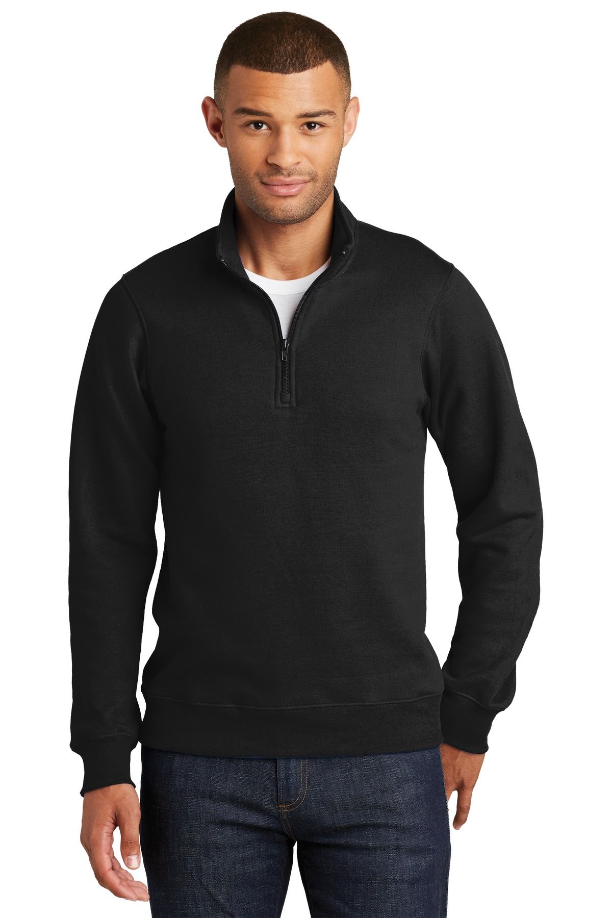 Port & Company Mens 1/4-Zip Pullover Sweatshirt Fan Favorite Fleece M-PC850Q - Picture 8 of 10
