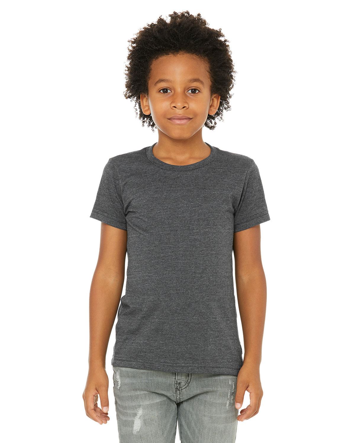 Bella + Canvas Youth Short Sleeve Basic Plain CVC Jersey T-Shirt 3001YCV - Picture 5 of 37