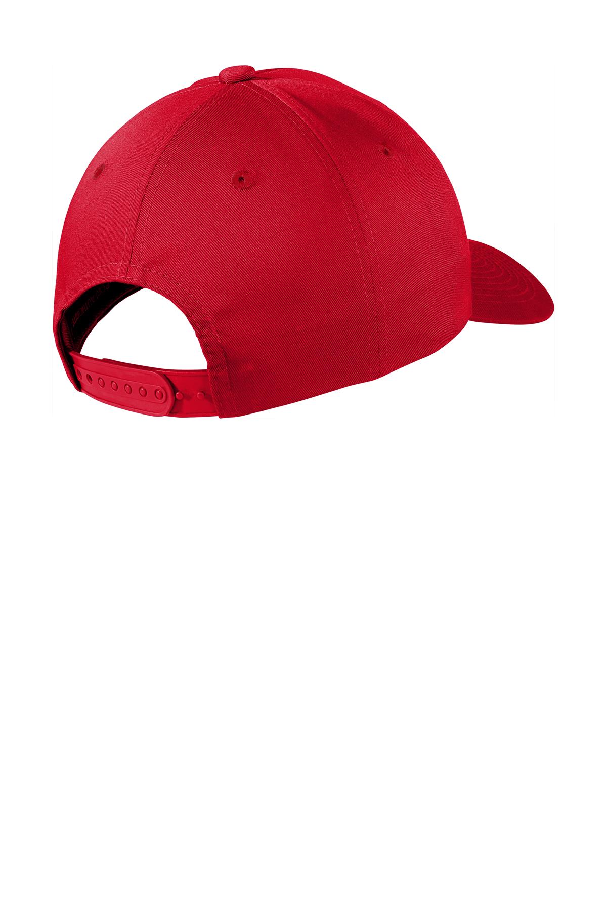 Port Authority Men's Cotton/Polyester Snapback Fine Twill Cap Hat C801 - Picture 13 of 15