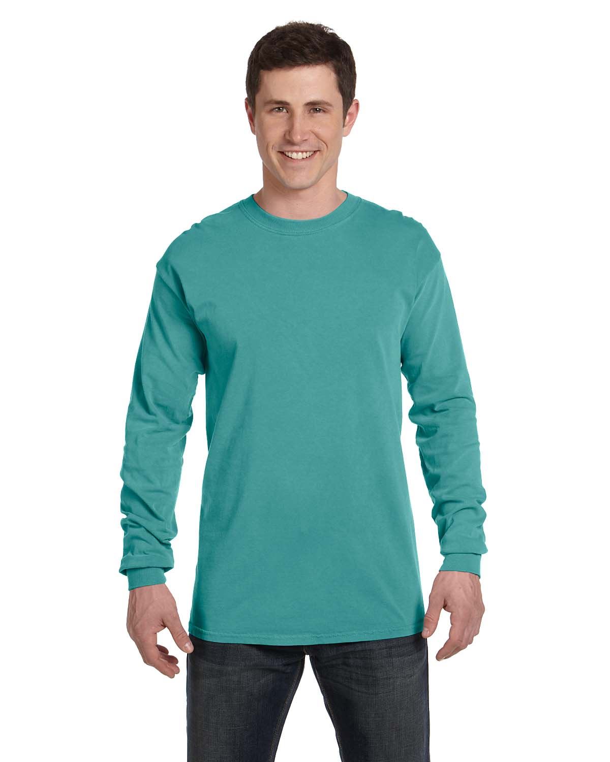Comfort Colors Mens T-Shirt Long Sleeve Garment Dyed Preshrunk Tee C6014 - Picture 53 of 70