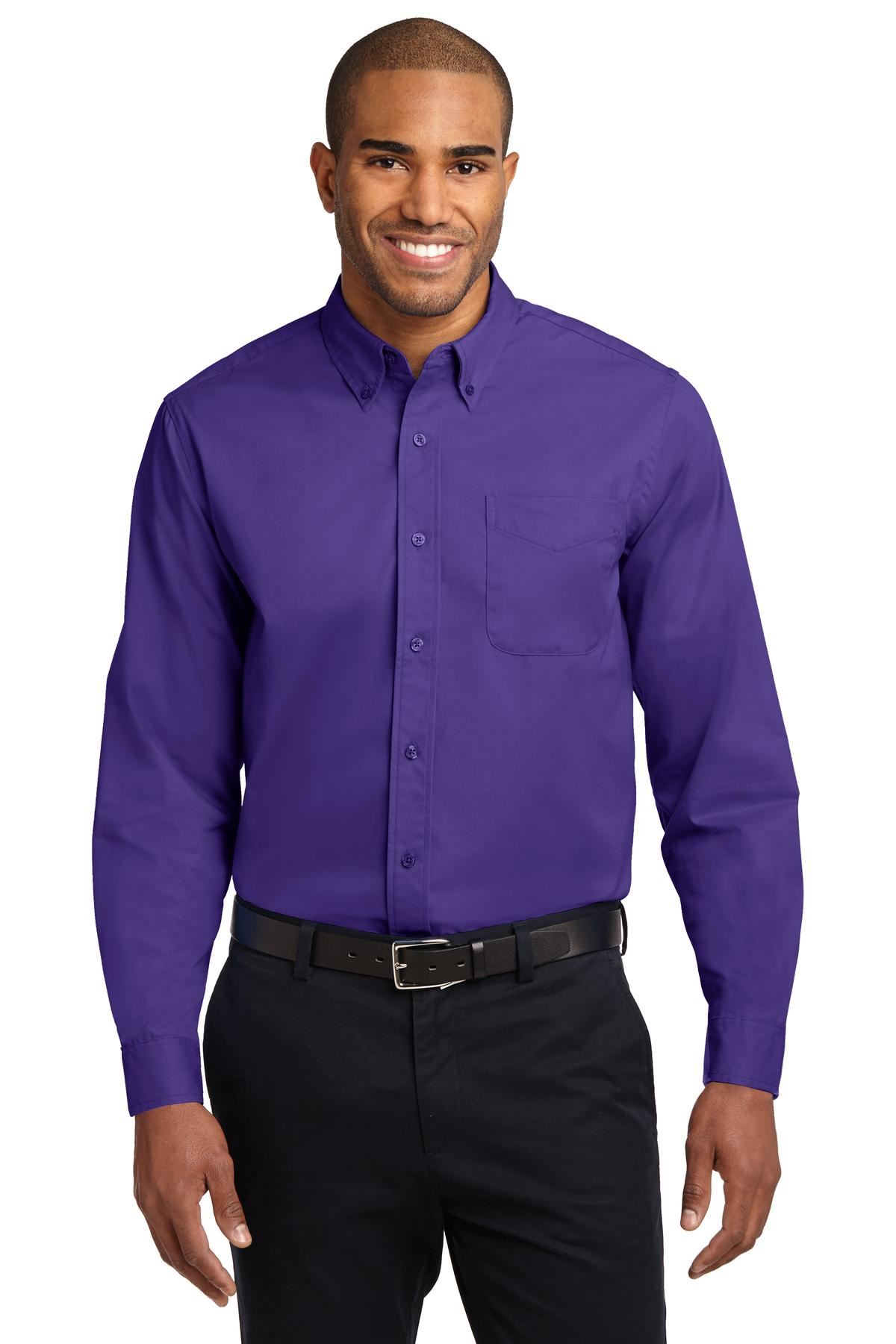 Port Authority Long Sleeve Button Down collar Easy Care Shirt S608 - Picture 33 of 51