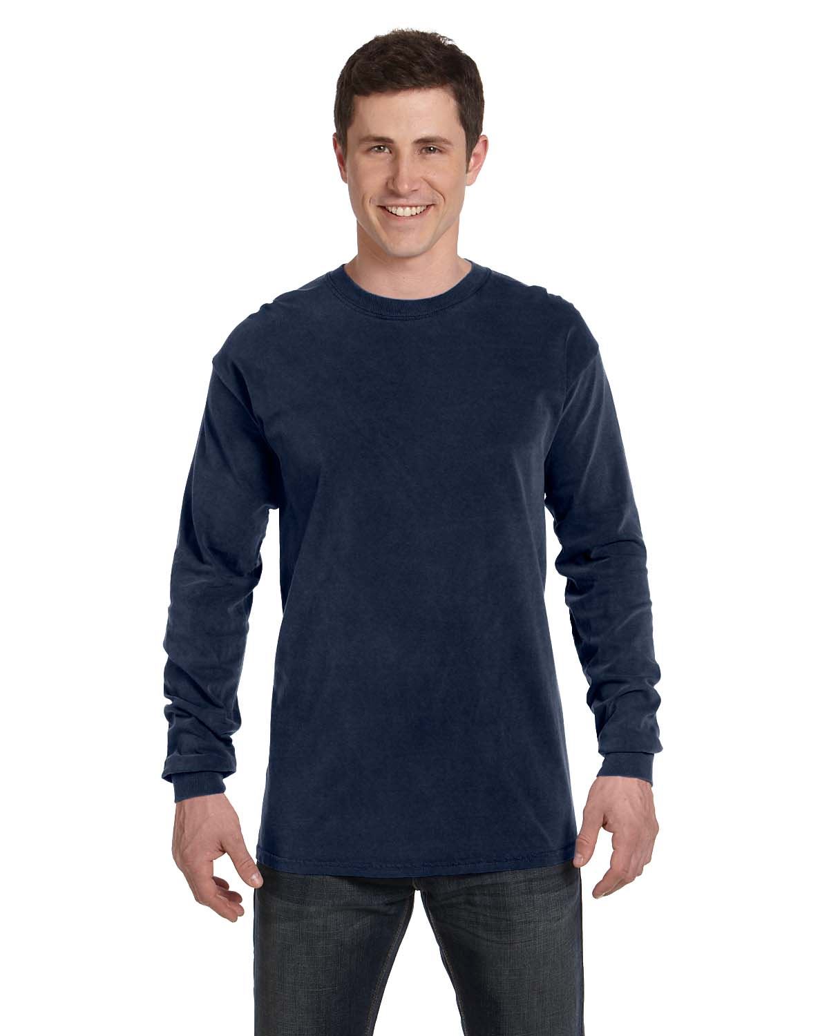 Comfort Colors Mens T-Shirt Long Sleeve Garment Dyed Preshrunk Tee C6014 - Picture 56 of 70