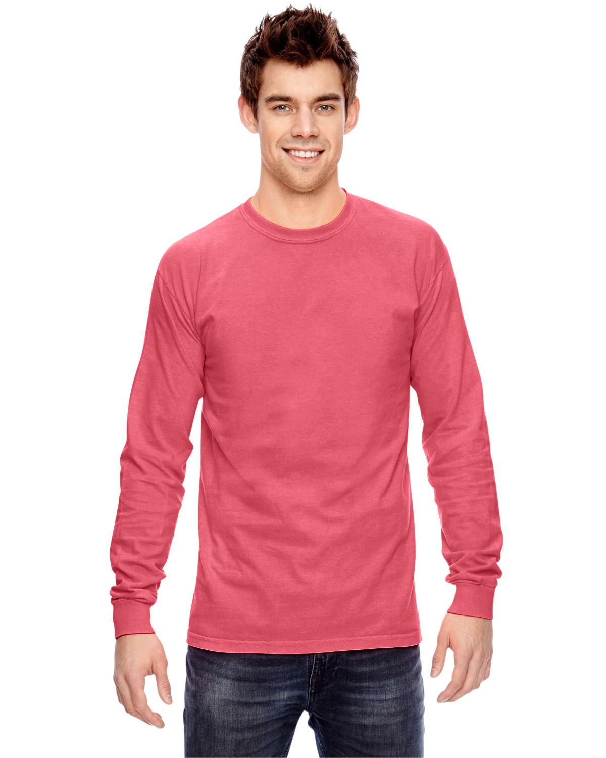 Comfort Colors Mens T-Shirt Long Sleeve Garment Dyed Preshrunk Tee C6014 - Picture 65 of 70