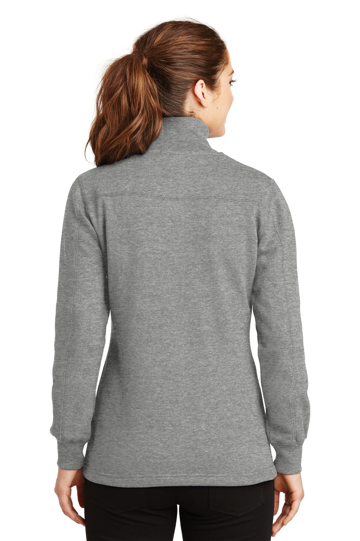 Sport-Tek Womens 1/4-Zip Sweatshirt Twill Taped Neck Rib Knit Cuffs LST253 - Picture 21 of 23