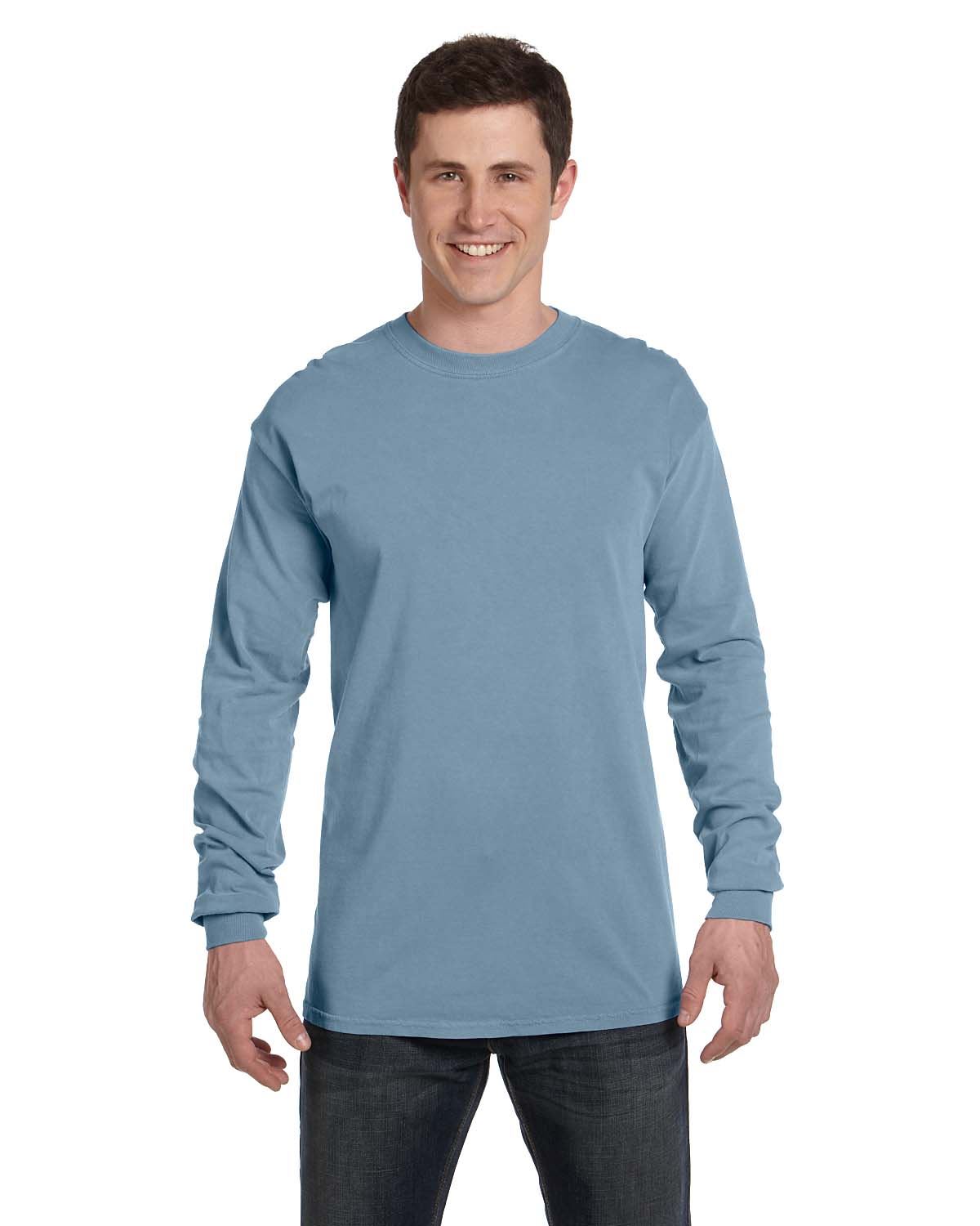 Comfort Colors Mens T-Shirt Long Sleeve Garment Dyed Preshrunk Tee C6014 - Picture 27 of 70