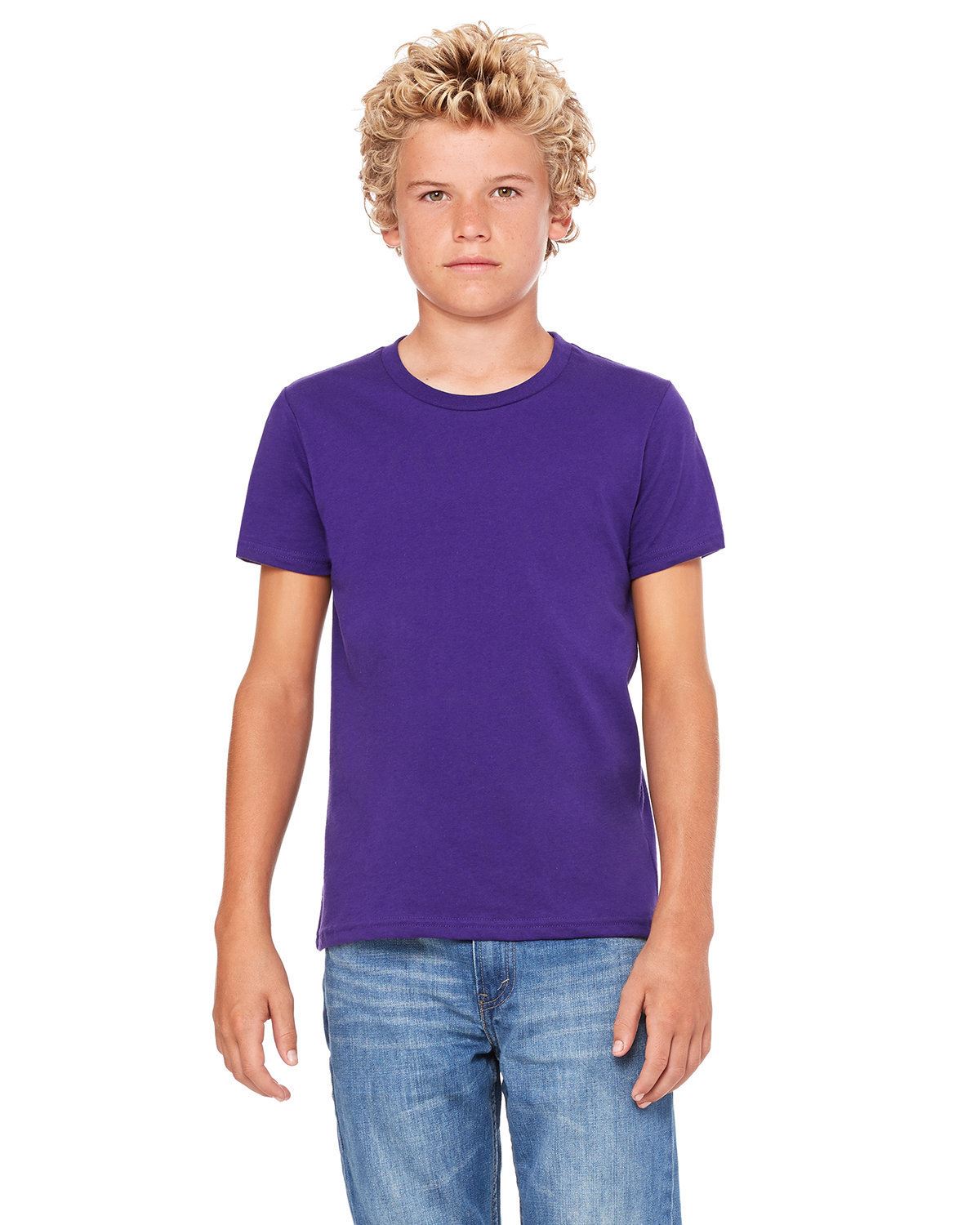 Bella + Canvas Youth Jersey Short-Sleeves Cotton T-Shirt 3001Y - Picture 36 of 41