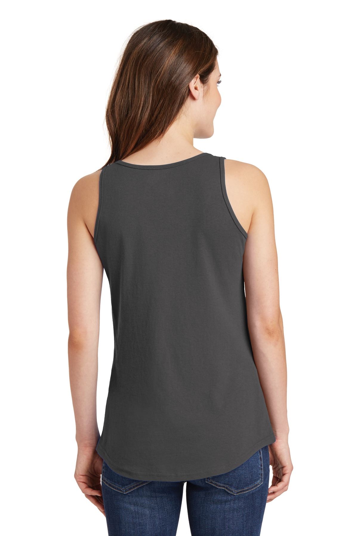 Port & Company Womens Tank Top Core Cotton Scalloped hem LPC54TT - Picture 7 of 25