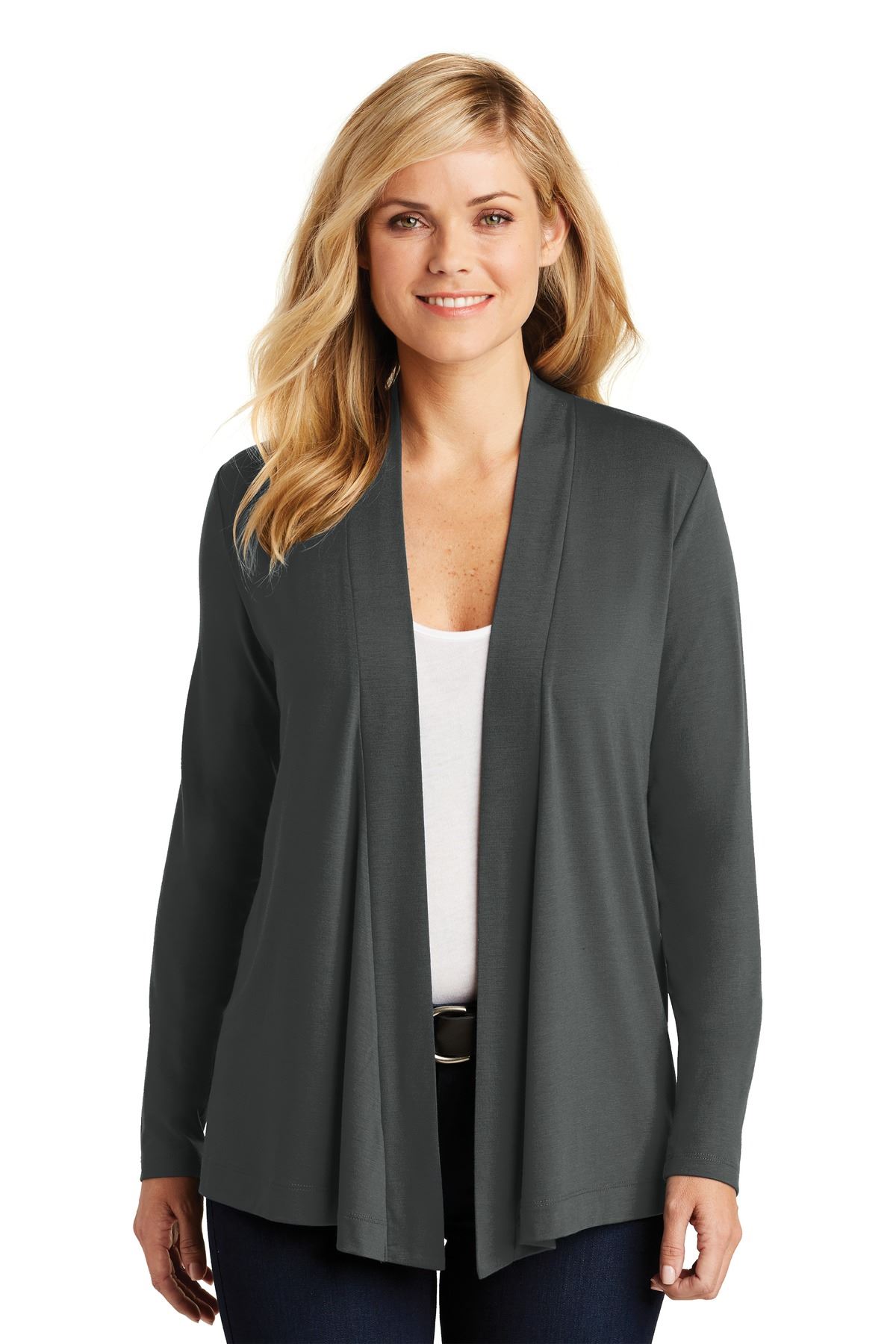 Port Authority Womens Concept Open Shawl Collar Cardigan L5430 - Picture 9 of 11
