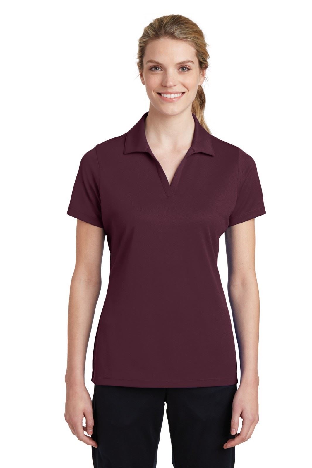 Sport Tek Womens 100% Polyester Dri-Fit Performance Polo Golf Shirt M-LST640 - Picture 11 of 19