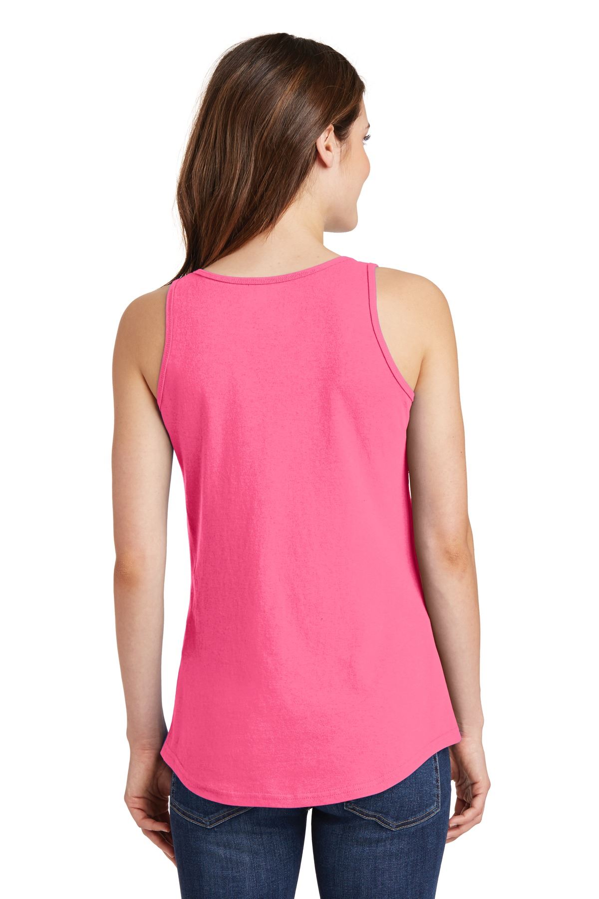 Port & Company Womens Tank Top Core Cotton Scalloped hem LPC54TT - Picture 17 of 25