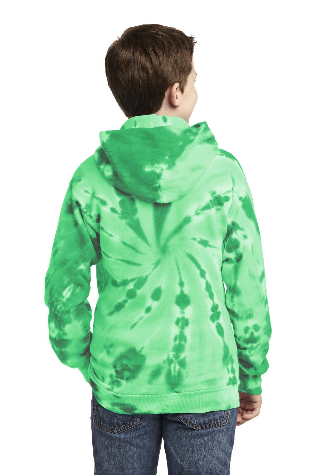 Port & Company Tie-Dye Youth Pullover Hooded Sweatshirt With Pockets M-PC146Y - Picture 7 of 21