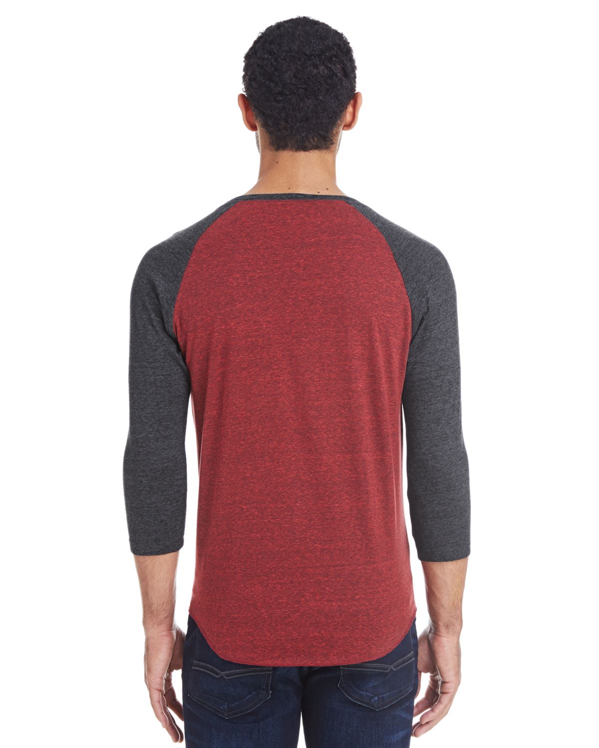 Threadfast Apparel T-Shirts Unisex Triblend 3/4-Sleeve Raglan 302G - Picture 4 of 26