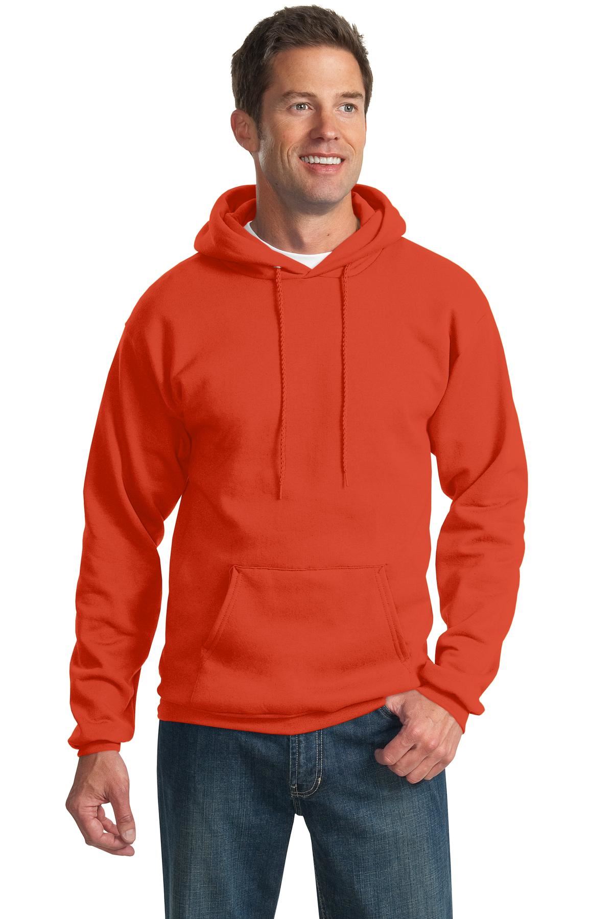 Port & Company 9oz Mens Pullover Hooded Sweatshirt Front Pockets PC90H - Picture 28 of 41