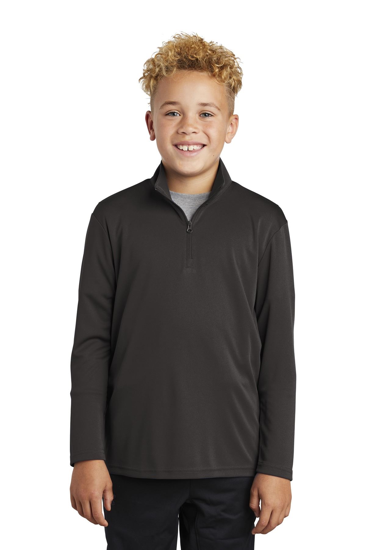 Sport-Tek Youth 1/4-Zip Pullover Long Sleeve Lightweight Cadet Collar YST357 - Picture 8 of 13