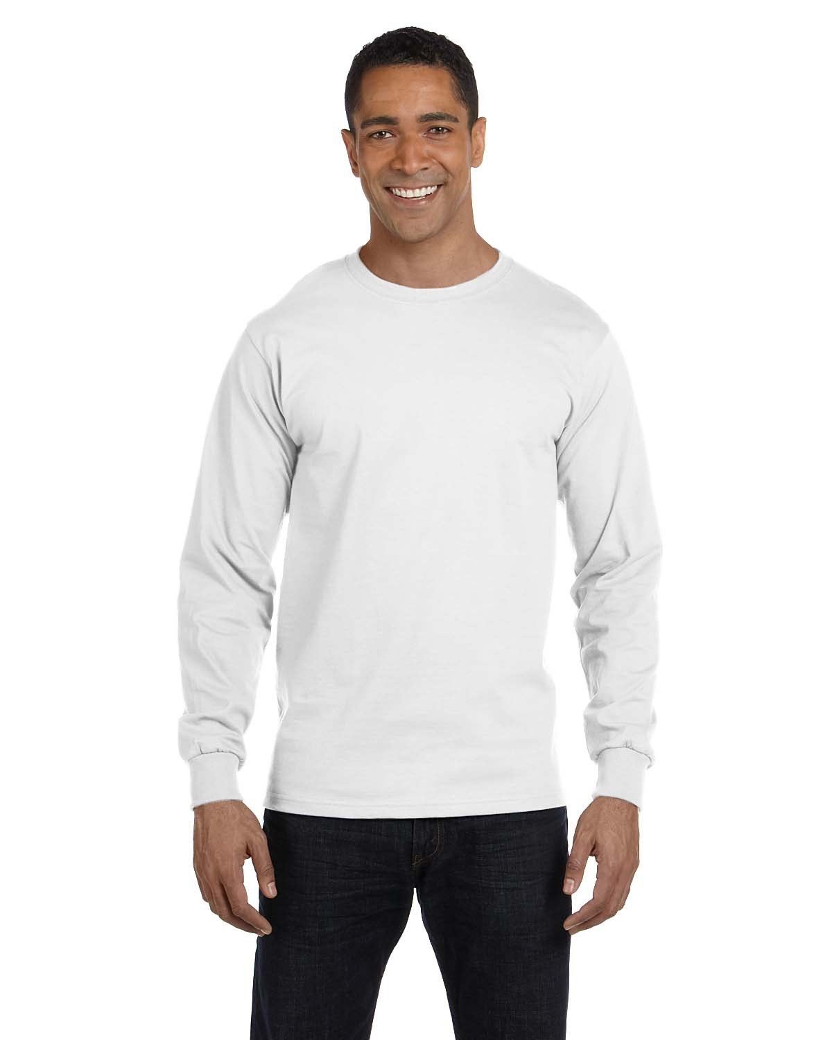 Hanes Men's ComfortSoft Essential-T 100% Cotton Long Sleeve S-3XL T-Shirt R5286 - Picture 22 of 23