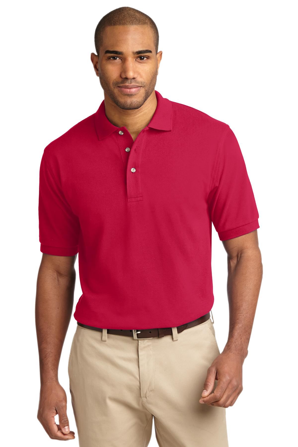 Port Authority Mens Short Sleeve Heavyweight Cotton Pique Polo Shirt K420 - Picture 29 of 42