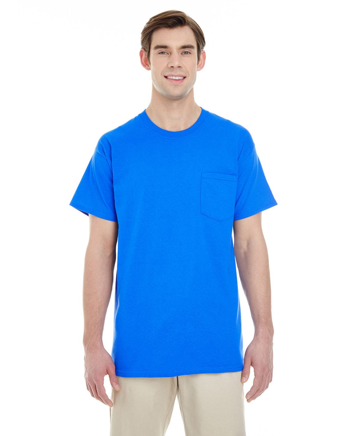 Gildan Mens Heavy Cotton Double Needle Pocket T-Shirt G530 5300 - Picture 27 of 41