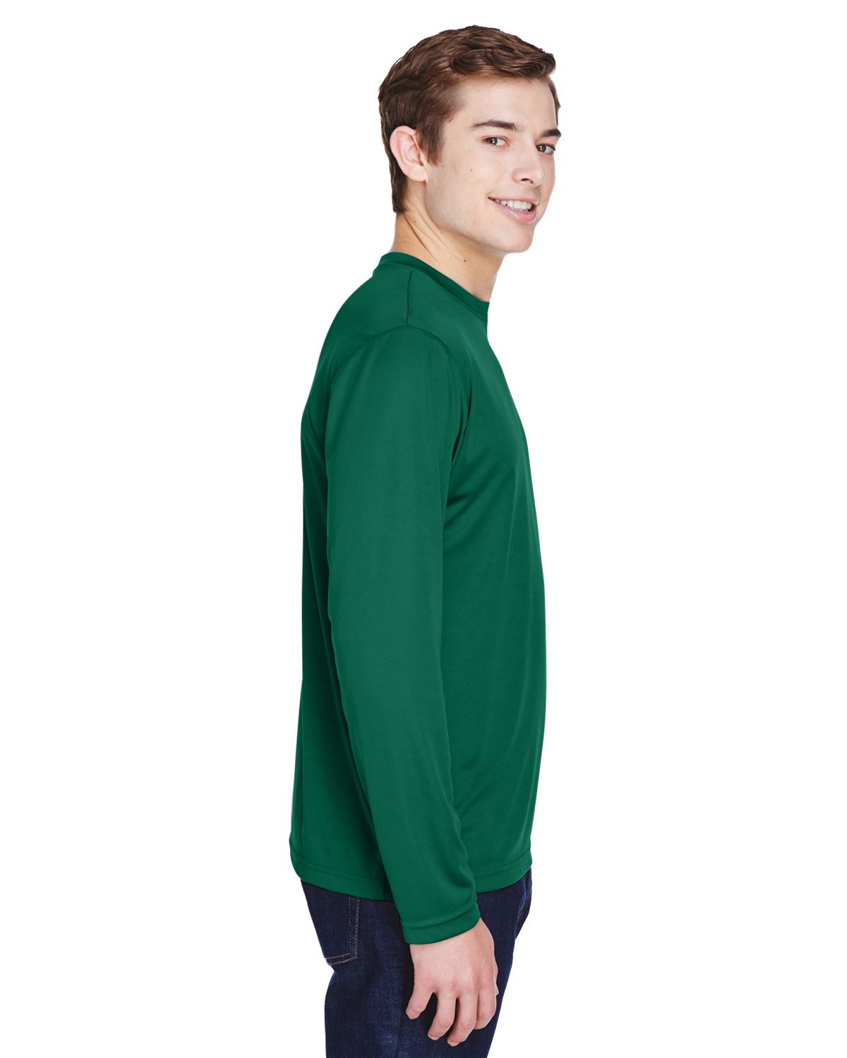 Team 365 Mens Long Sleeve T-Shirt Dri-Fit Performance Workout UV Protect TT11L - Picture 17 of 41