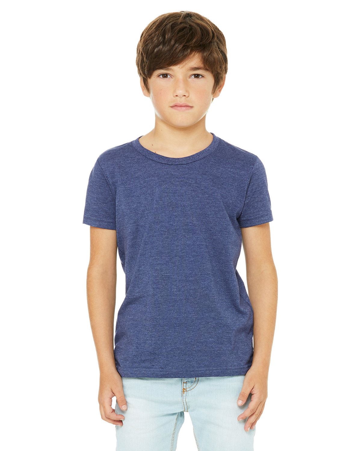 Bella + Canvas Youth Short Sleeve Basic Plain CVC Jersey T-Shirt 3001YCV - Picture 15 of 37