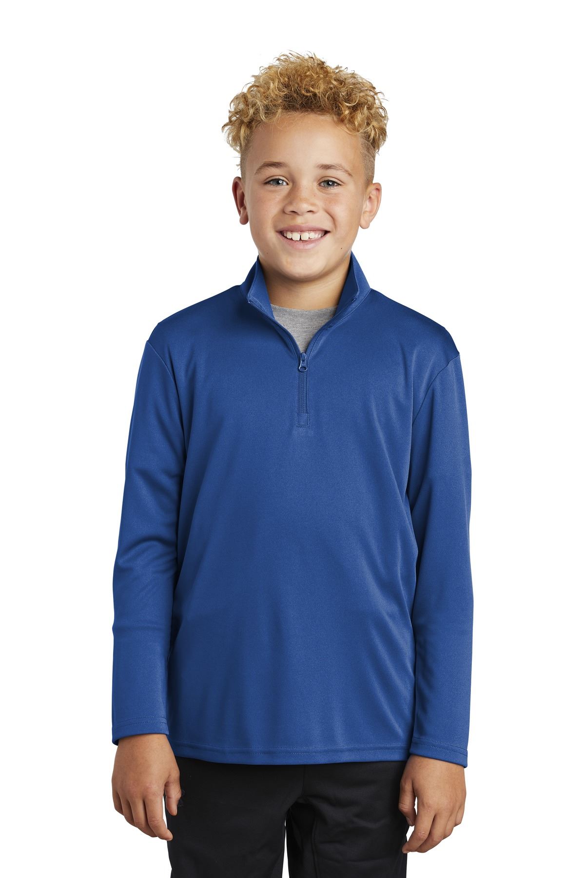 Sport-Tek Youth 1/4-Zip Pullover Long Sleeve Lightweight Cadet Collar YST357 - Picture 12 of 13