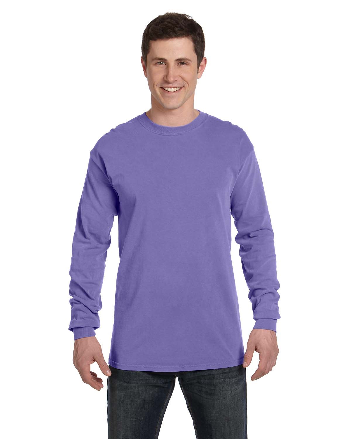 Comfort Colors Mens T-Shirt Long Sleeve Garment Dyed Preshrunk Tee C6014 - Picture 59 of 70