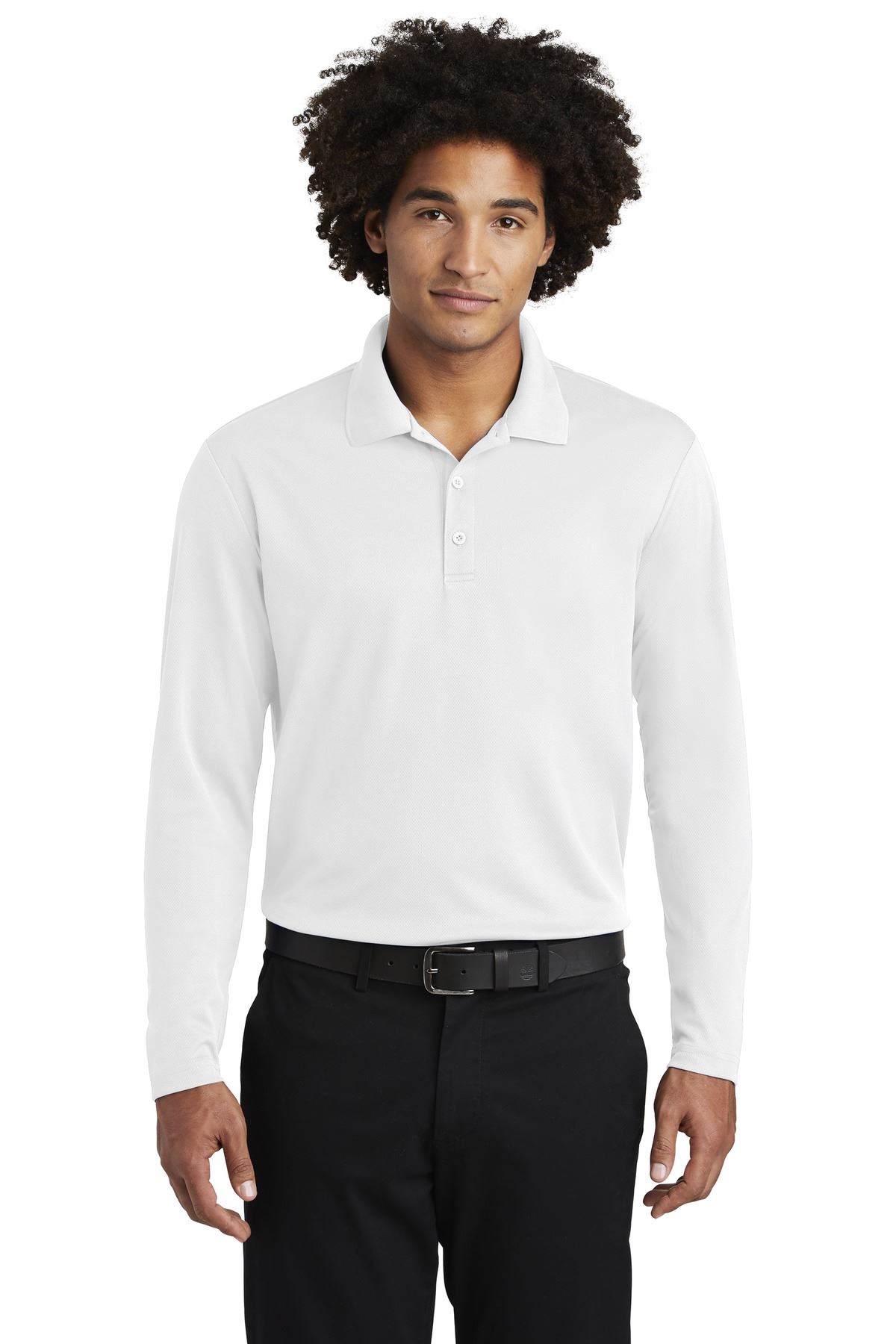 Sport-Tek Mens Long Sleeves Dry Fit  Performance Golf Polo T-Shirt ST640LS - Picture 18 of 19