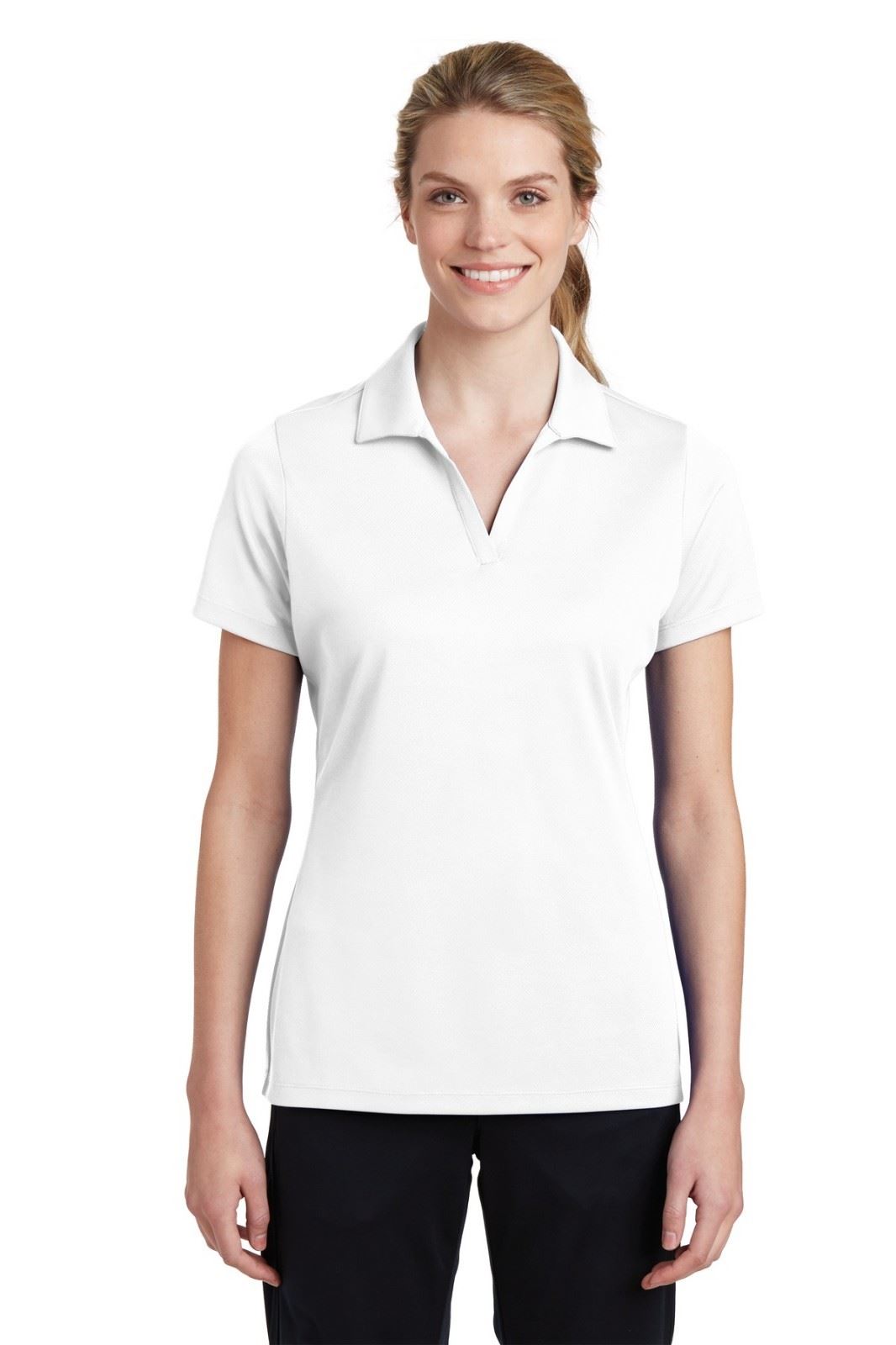 Sport Tek Womens 100% Polyester Dri-Fit Performance Polo Golf Shirt M-LST640 - Picture 19 of 19
