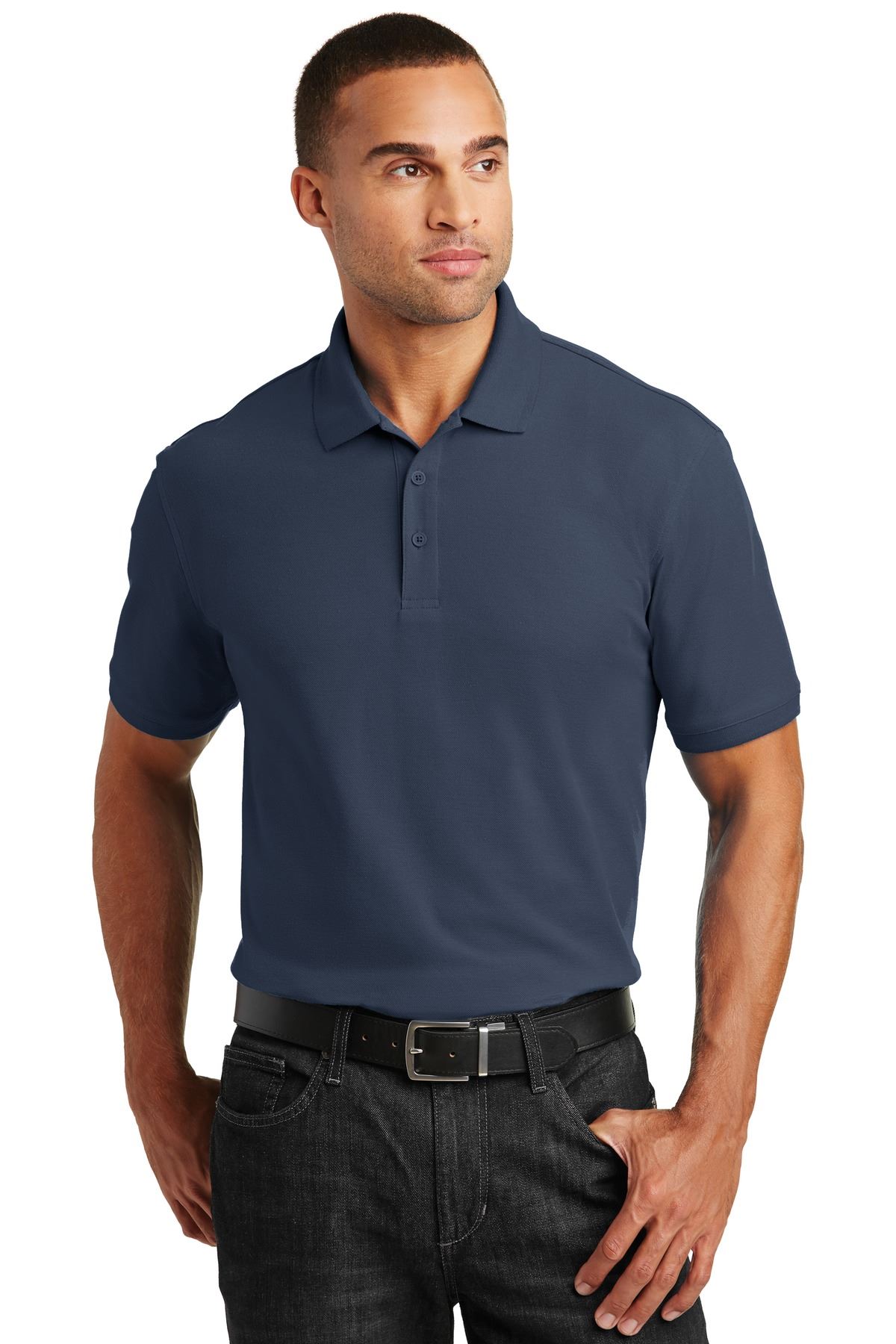 NEW Port Authority Mens 3 Button Placket Core Classic Pique Polo Shirt M-K100 - Picture 28 of 35