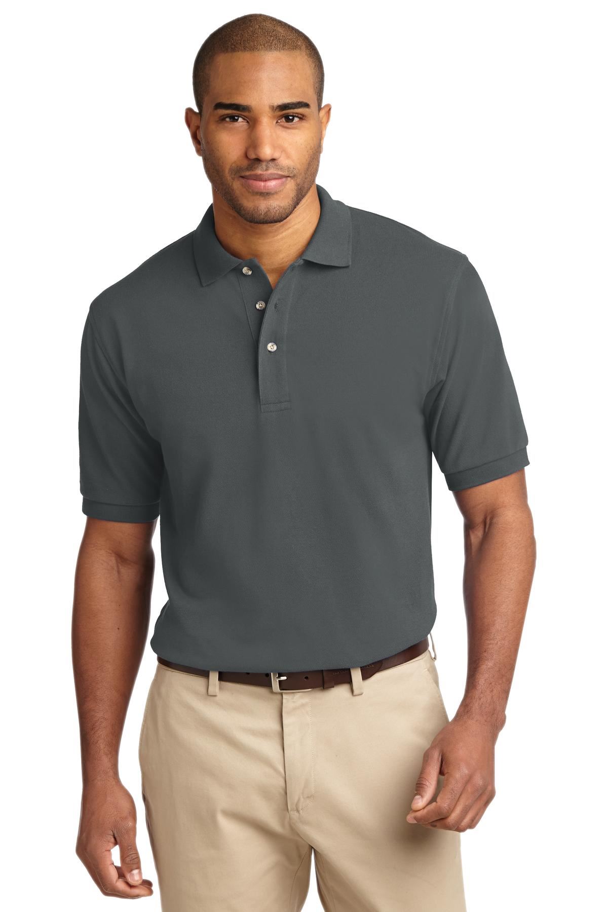 Port Authority Mens Short Sleeve Heavyweight Cotton Pique Polo Shirt K420 - Picture 33 of 42