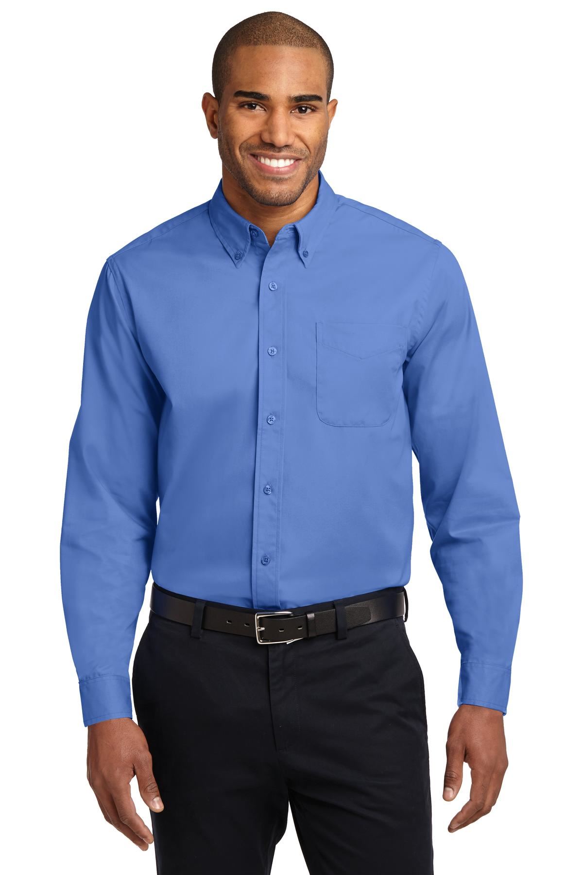 Port Authority Long Sleeve Button Down collar Easy Care Shirt S608 - Picture 48 of 51