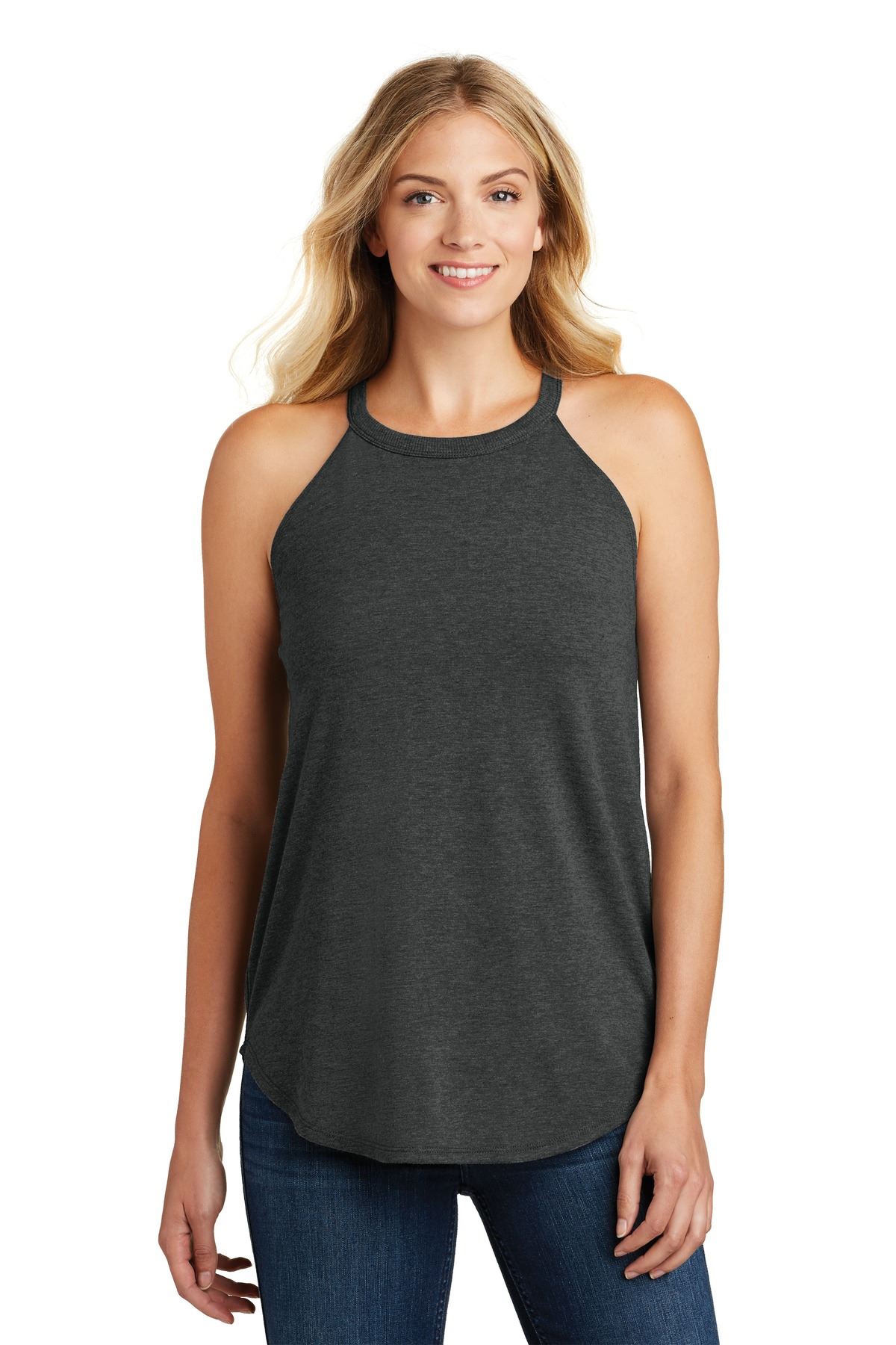 District Made Womens Sleeveless Perfect Tri Rocker Stylish Tank Top DT137L - Picture 6 of 21