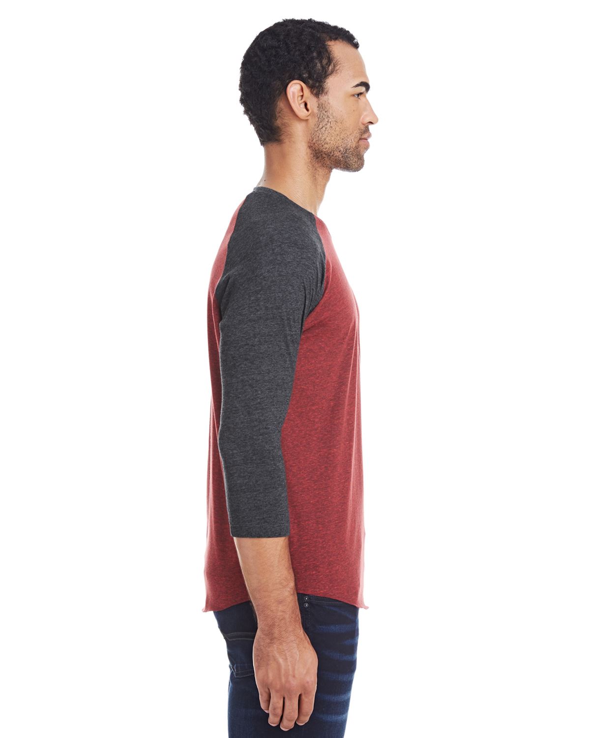 Threadfast Apparel T-Shirts Unisex Triblend 3/4-Sleeve Raglan 302G - Picture 5 of 26