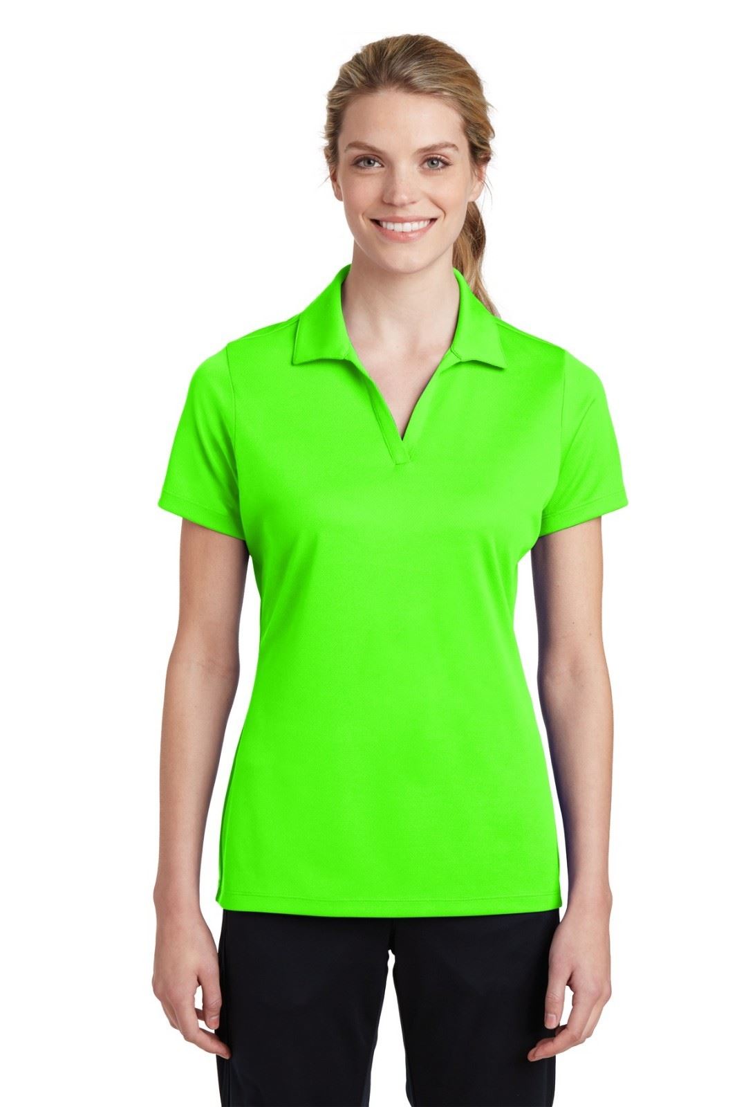 Sport Tek Womens 100% Polyester Dri-Fit Performance Polo Golf Shirt M-LST640 - Picture 12 of 19