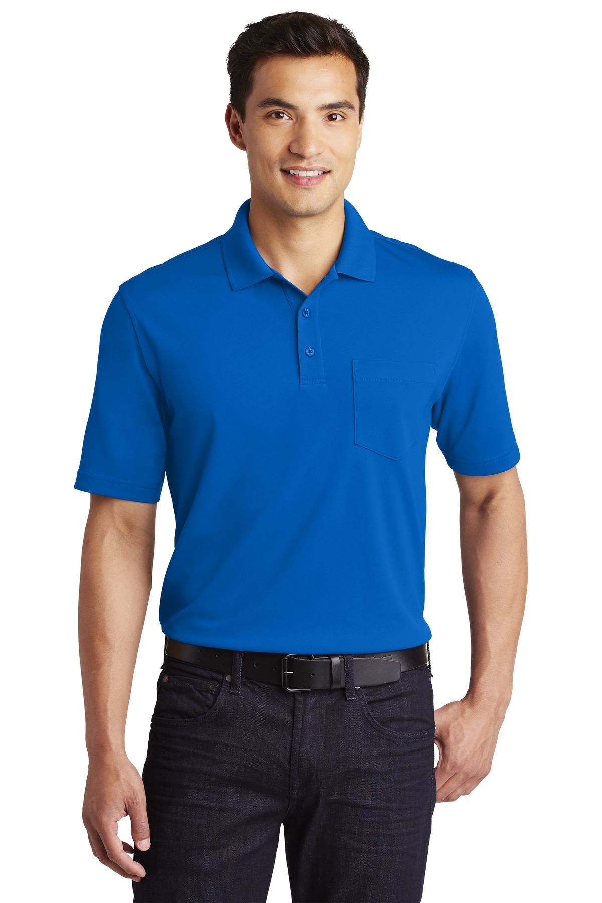 Port Authority Mens Dry Zone UV Micro Mesh Short Sleeve Polo Shirt K110P - Picture 7 of 8