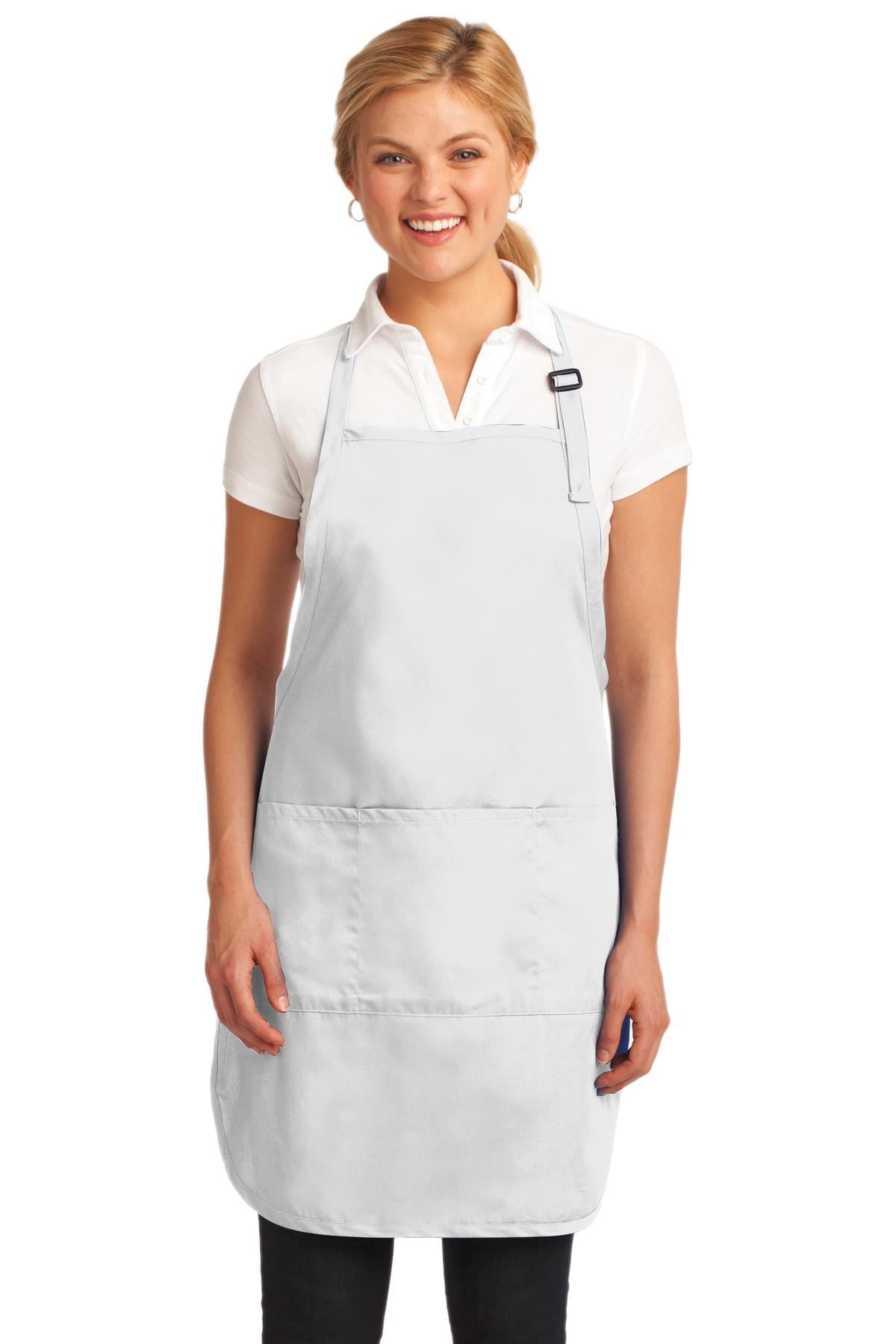 Port Authority Full Length Apron 3 Front Pockets Adjustable Neck Strap A703 - Picture 14 of 15