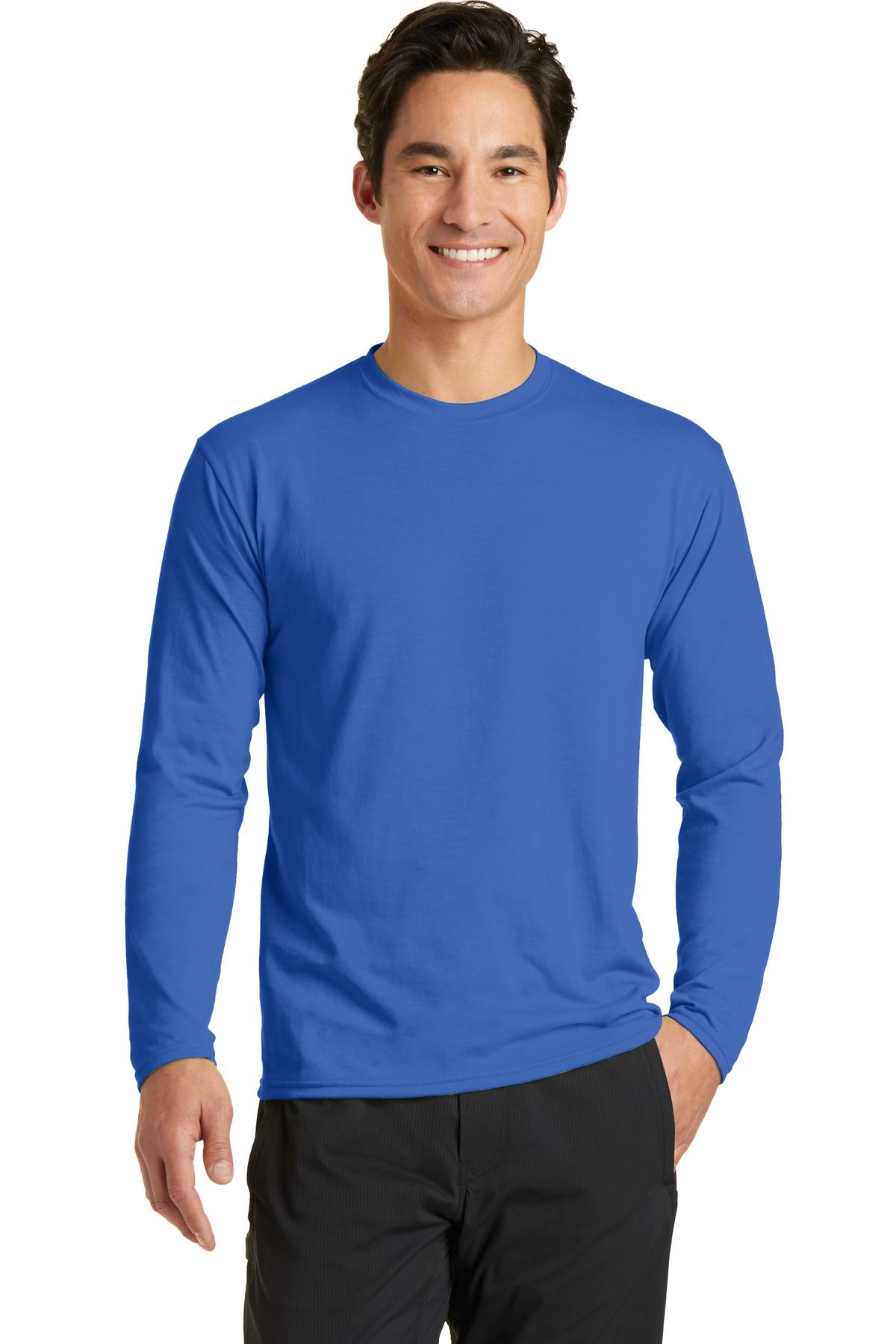 Port & Company Men's Long Sleeve Performance 65/35 Blend T-Shirt PC381LS - Picture 28 of 31