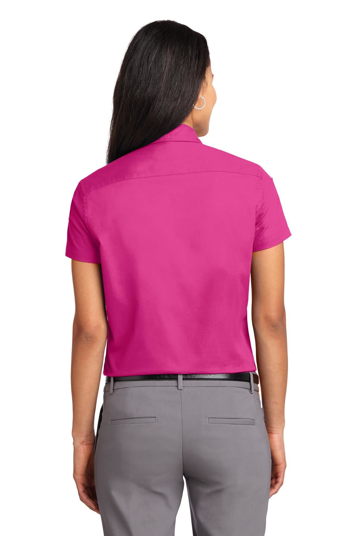 Port Authority Womens Short Sleeve Wrinkle Resistant Easy Care Collar Shirt L508 - Picture 35 of 38
