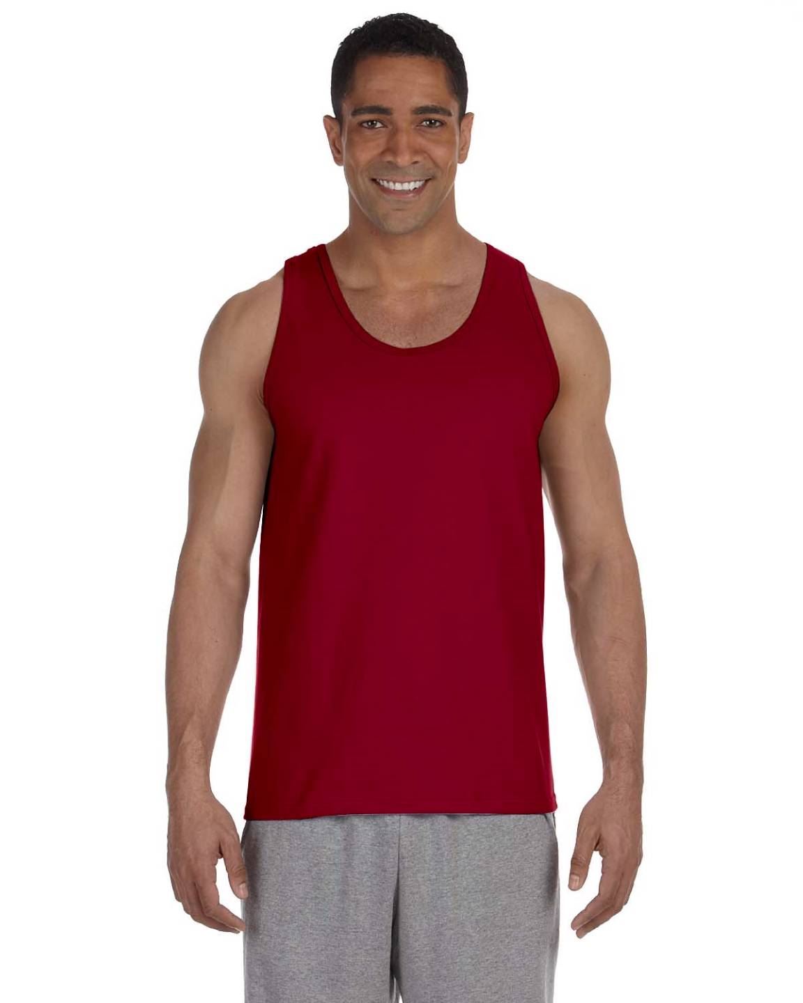 Gildan Mens Tank Top 100% Ultra Cotton Preshrunk 6 oz T-Shirt S-2XL G220 - Picture 7 of 30
