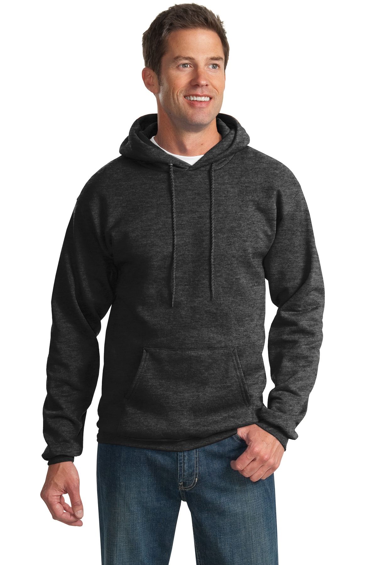 Port & Company 9oz Mens Pullover Hooded Sweatshirt Front Pockets PC90H - Picture 16 of 41