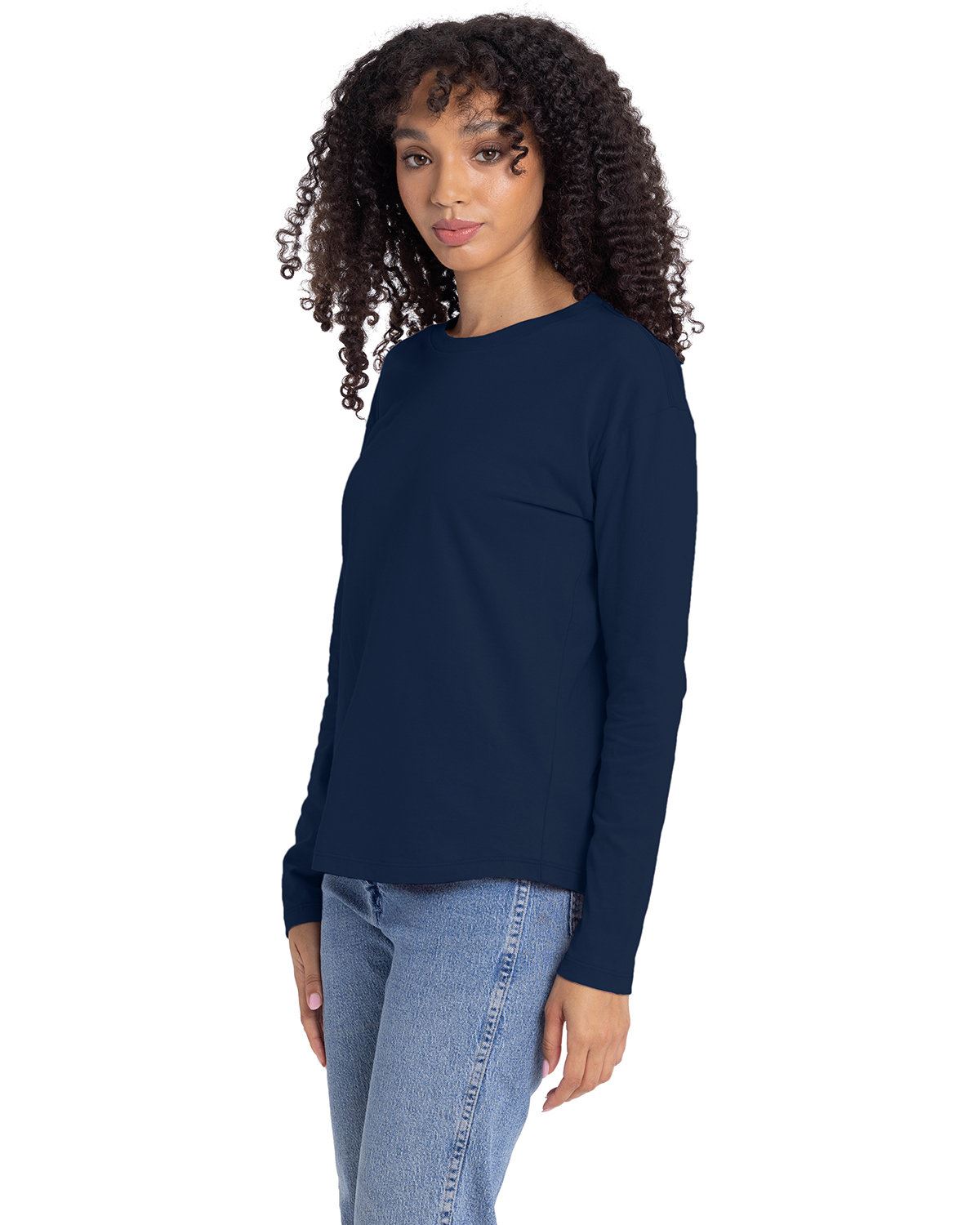 Next Level Apparel Ladies Ring-Spun Cotton Relaxed Long Sleeve T-Shirt 3911NL - Picture 14 of 20
