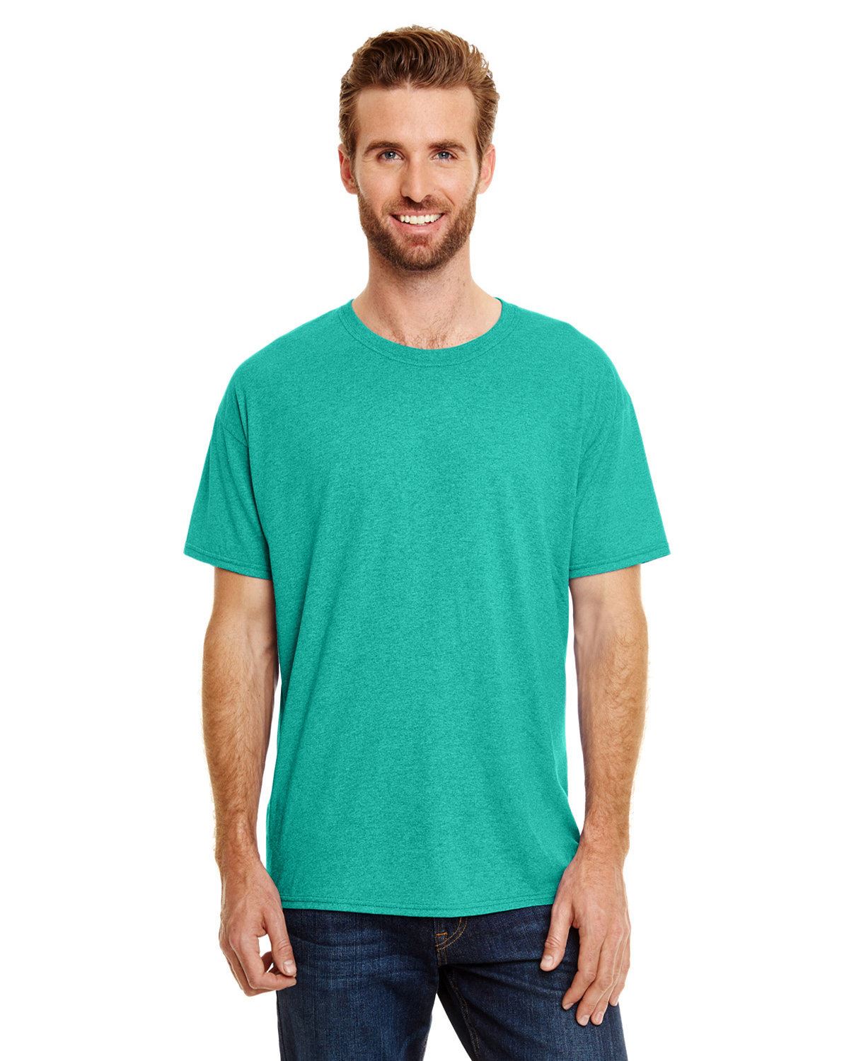 Mkmセット Hanes Men's Perfect Triblend Modern fit Ribbed Collar T-Shirt 42TB