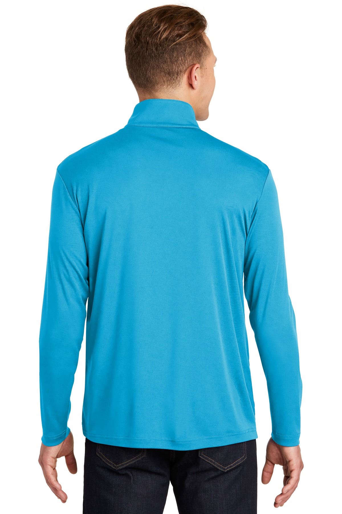 Sport-Tek Mens 1/4-Zip Long Sleeve Lightweight Cadet Collar Pullover ST357