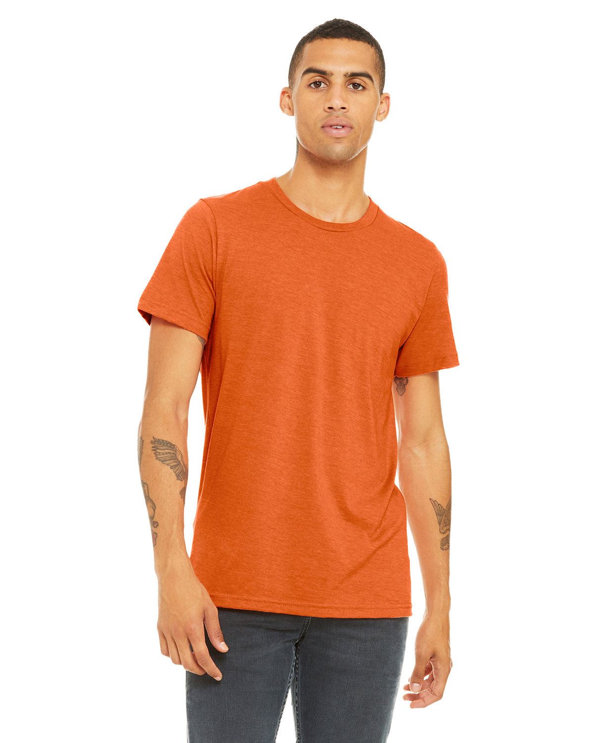 BELLA+CANVAS Unisex Short Sleeve Heather CVC Crew Neck Stylish T-Shirt 3001CVC - Picture 32 of 51
