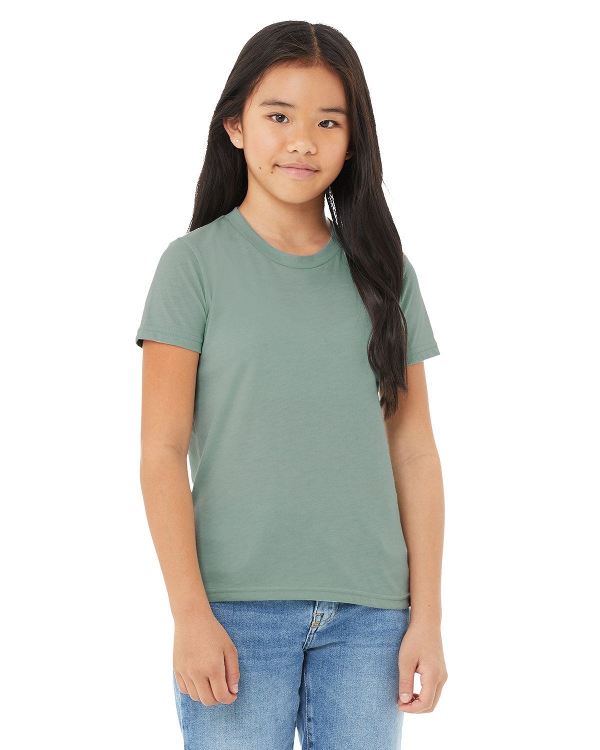 Bella + Canvas Youth Short Sleeve Basic Plain CVC Jersey T-Shirt 3001YCV - Picture 27 of 37