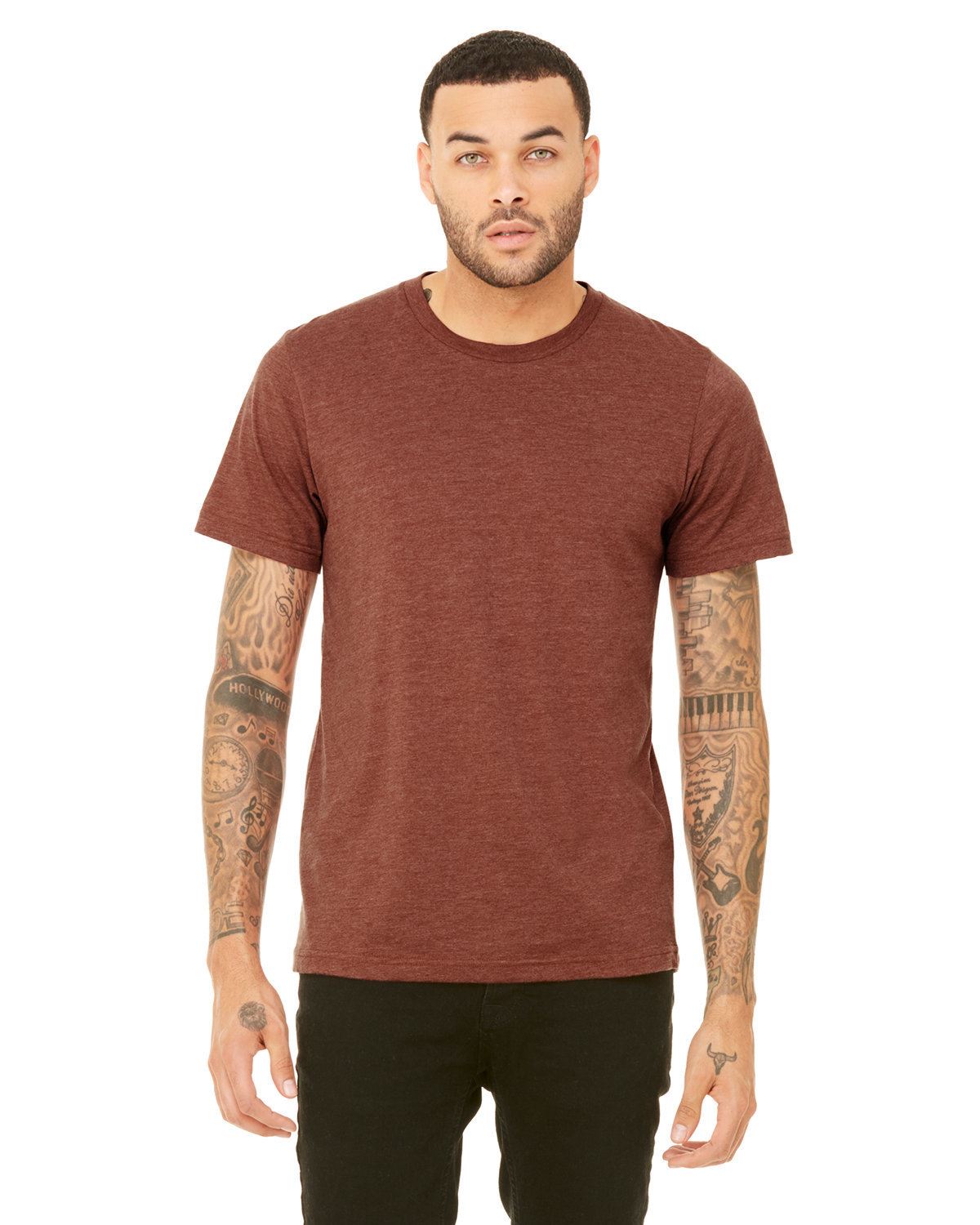BELLA+CANVAS Unisex Short Sleeve Heather CVC Crew Neck Stylish T-Shirt 3001CVC - Picture 13 of 51