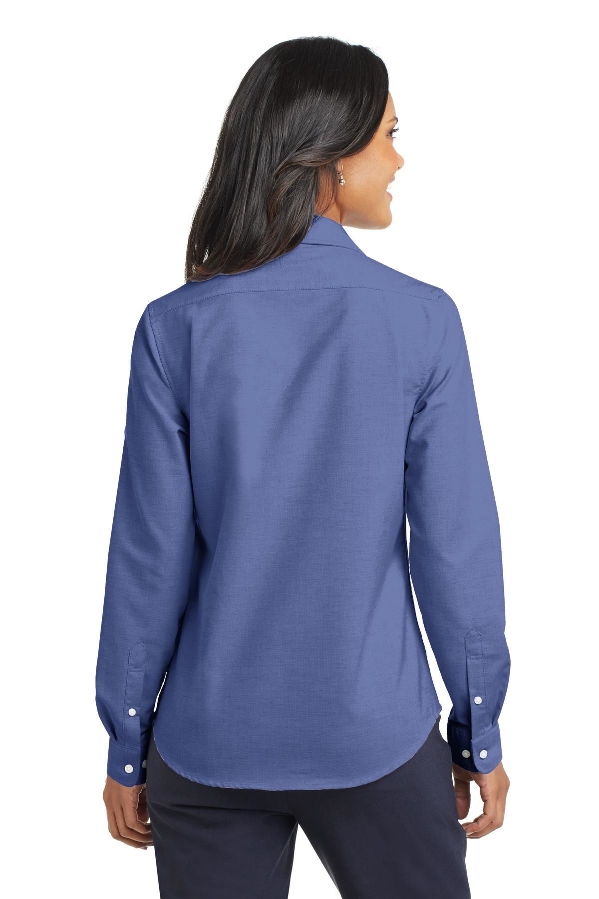 Port Authority Womens Long Sleeve SuperPro Oxford Dress Shirt L658 - Picture 9 of 15