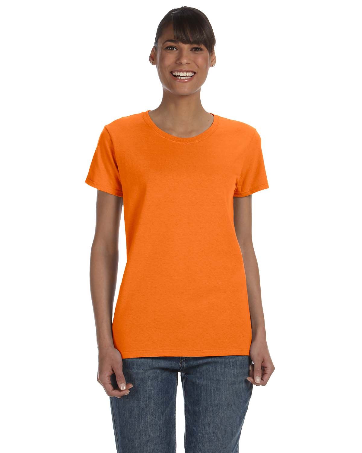 Gildan Womens T-Shirt Short Sleeves Heavy Cotton Ladies 5.3 oz Missy Fit MG500L - Picture 26 of 31
