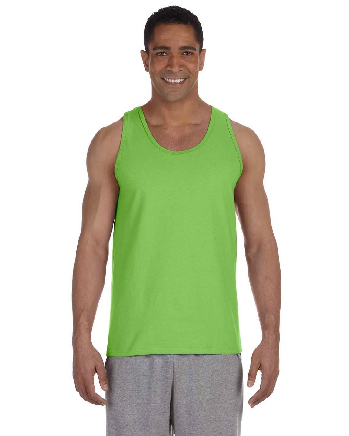 Gildan Mens Tank Top 100% Ultra Cotton Preshrunk 6 oz T-Shirt S-2XL G220 - Picture 16 of 30
